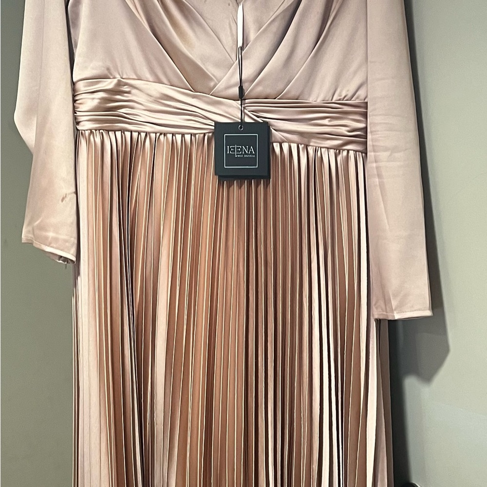 Leena Satin Pleated Dress